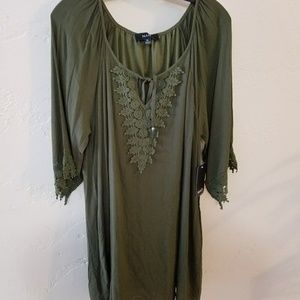 NAIF olive green dress NWT
